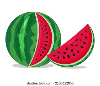 A piece of watermelon. watermelon day. national watermelon day. red watermelon on white background