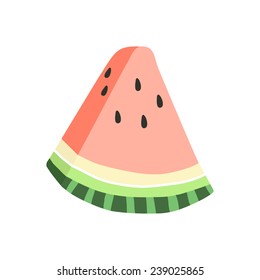 Piece of watermelon. Hand drawn