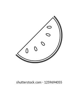 piece of watermelon icon. Element of web for mobile concept and web apps icon. Thin line icon for website design and development, app development