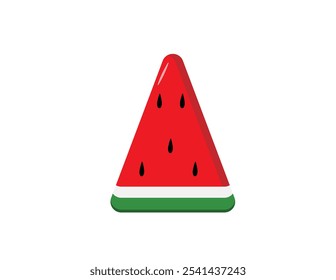 a piece of watermelon on a white background isolate,