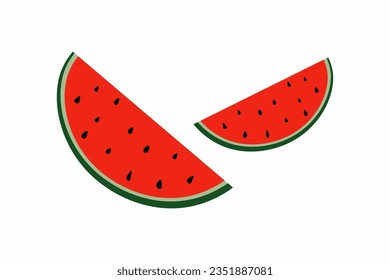 a piece of watermelon vector illustration Red watermelon piece with bite. Illustration of watermelon freshness nature