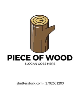 piece of wood logo vector illustration