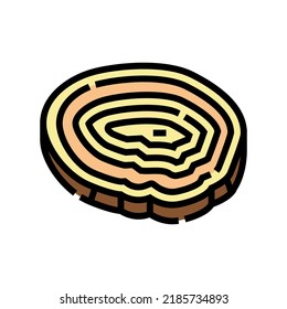 piece wood timber color icon vector. piece wood timber sign. isolated symbol illustration