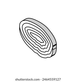 piece wood timber isometric icon vector. piece wood timber sign. isolated symbol illustration