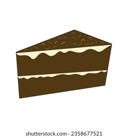 Piece of yummy sweet chocolate cake