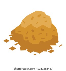Pieces after tree cut icon. Isometric of pieces after tree cut vector icon for web design isolated on white background