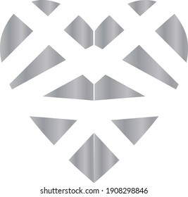 pieces aluminum heart represent broken heart can happen even your heart made from strong material.