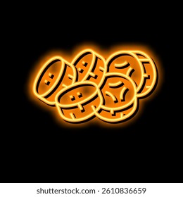 pieces of banana peel neon light sign vector. pieces of banana peel illustration