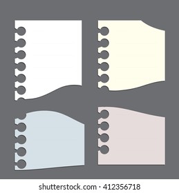 Pieces of  blank paper 