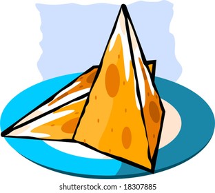 pieces of cake in a plate	