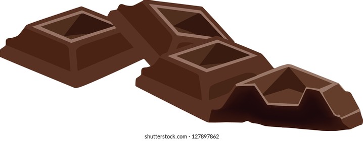 pieces of chocolate