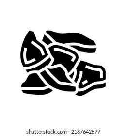 pieces coconut glyph icon vector. pieces coconut sign. isolated symbol illustration