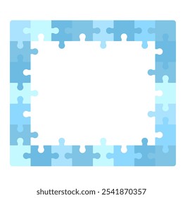 Pieces of a connected jigsaw puzzle