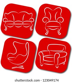 pieces of furniture for business, chair, sofa