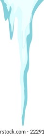 Trozos de hielo y trozos de nieve, icebergs grandes, elementos de escarcha severa para el diseño, dibujos animados con copos de nieve, ilustración vectorial