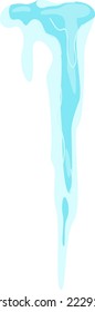 Pieces of ice and snow chunks, big icebergs, severe frost elements for design, snowflakes cartoon style, vector illustration