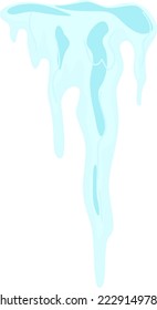 Pieces of ice and snow chunks, big icebergs, severe frost elements for design, snowflakes cartoon style, vector illustration