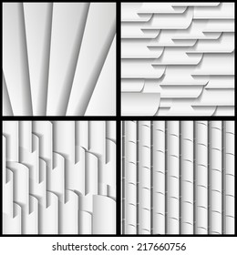 pieces of paper on a gray background
