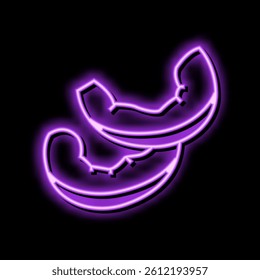 pieces pumpkin peeled neon light sign vector. pieces pumpkin peeled illustration