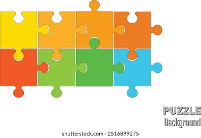 peças quebra-cabeça infográfico. Conjunto de vetor de peças de quebra-cabeça. Quebra-cabeça em fundo branco. Conjunto de peças de quebra-cabeça. Ilustração vetorial