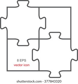 Pieces Of The Puzzle Linear Icon