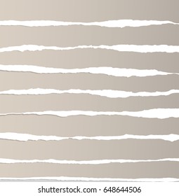 Pieces of torn brown blank paper are stuck on background