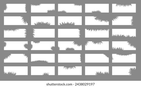 Pieces of torn white note paper different shapes isolated on gray background realistic vector illustration, Notepad torn paper for message note, page or banner and cardboard blank ripped piece strips