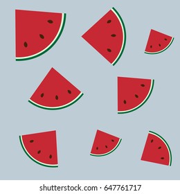 Pieces of watermelon vector illustration