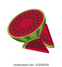 A pieces of watermelon. Vector image for design and your business