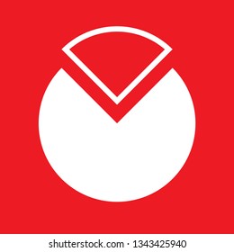 piechart icon, stock vector illustration, EPS10.