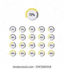 Plantilla de infografía de Piechart en un fondo blanco. Visualización moderna de datos empresariales con cuadros de texto. Ilustración vectorial fácil de editar y personalizar. Eps 10