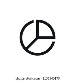 Piechart Modern Simple Vector Icon