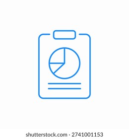 piechart report icon sign vector
