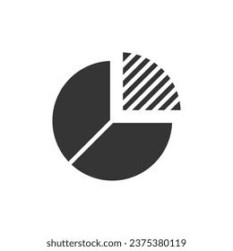 Pie-chart vector icon. Flat design.