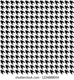 pied-de-poule. houndstooth, hounds tooth. vector seamless pattern. simple black and white background. textile paint. repetitive background. fabric swatch. wrapping paper. modern stylish texture