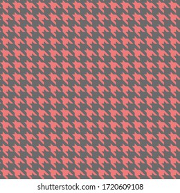 pied-de-poule. vector houndstooth, hounds tooth. vector seamless pattern. simple pink and gray background. textile paint. repetitive background. fabric swatch. wrapping paper. modern stylish texture