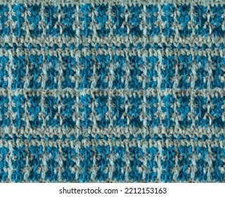 Piede de poule pattern crochet blue background