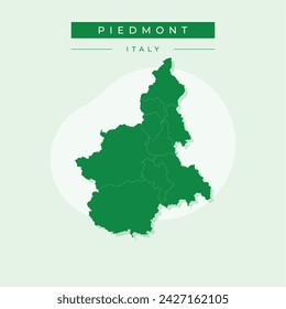 Piedmont (Autonomous region of Italy) map vector illustration, scribble sketch Piemonte map