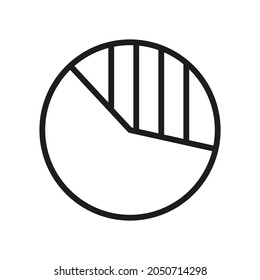 Pie-Graph. Graph Related Vector Line Icon 