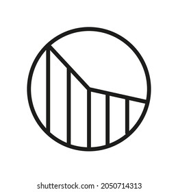 Pie-Graph. Icono de línea de vector relacionado con gráfico 