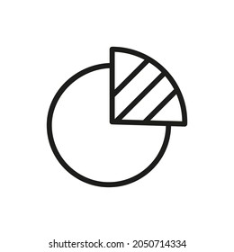 Pie-Graph. Graph Related Vector Line Icon 