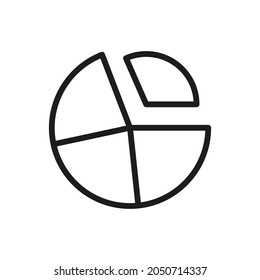 Pie-Graph. Graph Related Vector Line Icon 
