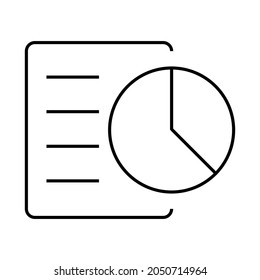 Pie-Graph. Graph Related Vector Line Icon 