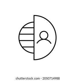 Pie-Graph. Graph Related Vector Line Icon 