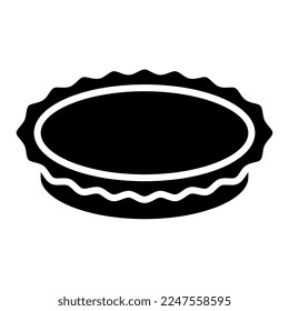 Pie-plate icon, suitable for a wide range of digital creative projects. 