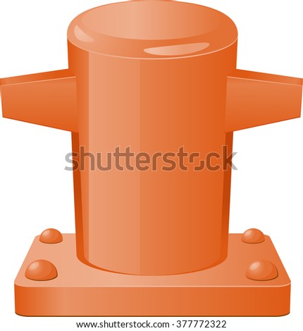 Pier bollard vector illustration