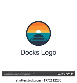 pier icon docks symbol Vector illustration simple design element