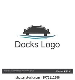 pier icon docks symbol Vector illustration simple design element