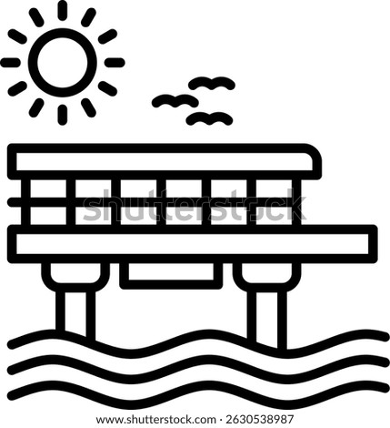 Pier New Creative Icon Design Vector