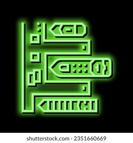 pier of port neon light sign vector. pier of port illustration